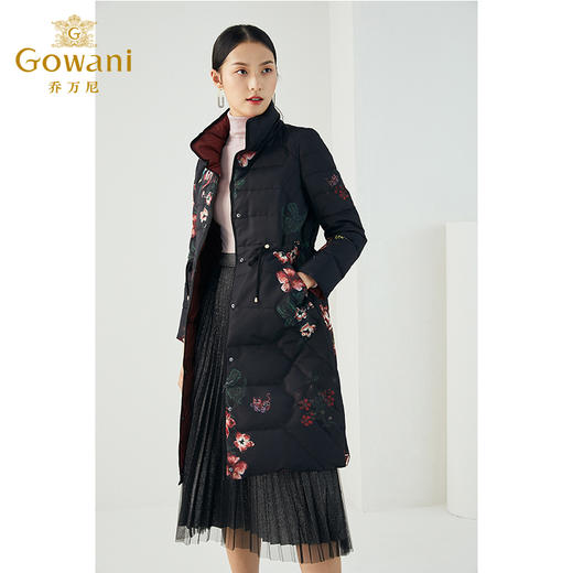 乔万尼华美精致双面穿设计感收腰修身立领保暖防风羽绒服ES4T362 商品图3