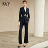IWY/藏青色长袖西装微喇长裤套装CP9347-L 商品缩略图0