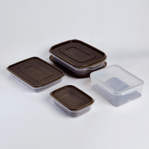 [现代住宅] 新款 韩国 度假公寓保鲜盒 亚克力储物盒 4.8升 1 + 1JPY带授权招加盟代理 商品图3