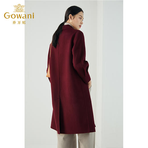 【羊绒】乔万尼垂顺挺括气质典雅设计感双面羊绒羊毛呢大衣ES4A460 商品图3