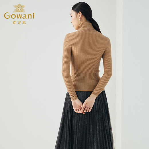 【山羊绒】乔万尼冬季简约大气山羊绒毛衣修身打底高领羊毛衫ES4M438 商品图3