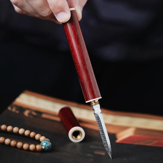 小叶紫檀 圆茶刀