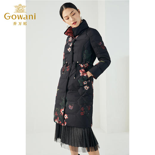 乔万尼华美精致双面穿设计感收腰修身立领保暖防风羽绒服ES4T362 商品图1