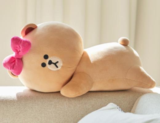 韩国 可爱Line Friends Choco柔软枕头垫（50厘米）JPY带授权招加盟代理 商品图0