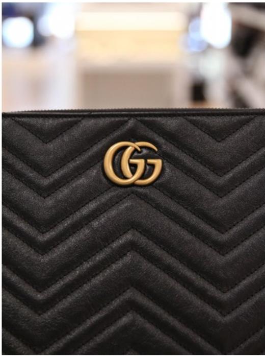 奥莱Gucci GG Mamon皮革手袋（525541 0OLET 1000）JPY带授权招加盟代理 商品图1