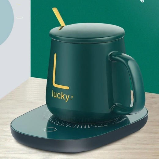 【黑科技暖暖杯套装】智能恒温55℃ ，不烫嘴， 加热底座不挑杯具 牛奶盒、奶瓶随手加热！保暖杯垫+杯子+勺子+杯盖装 送礼更有范 商品图5