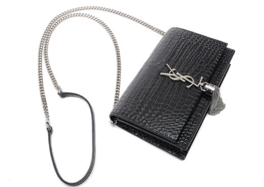 奥莱[圣罗兰] 20FW女士会标流苏斜挎包（452159_DND1N_1000_20F）JPY带授权招加盟代理 商品图2