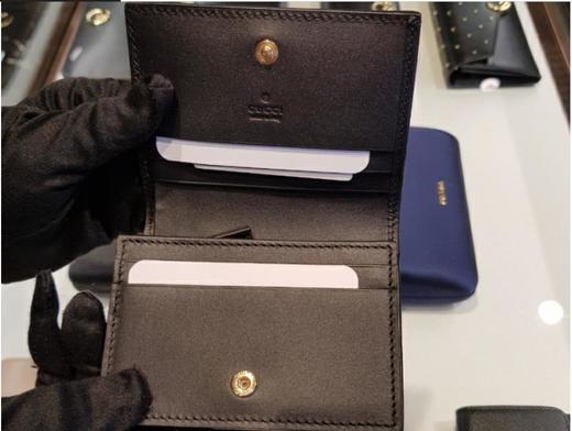 奥莱GG Supreme蜜蜂印花卡片两折钱包（508757 9F26G 8319）JPY带授权招加盟代理 商品图4