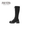 西村名物2020冬季新款女靴牛皮潮流系带长筒马丁靴T20DQ41211 商品缩略图1