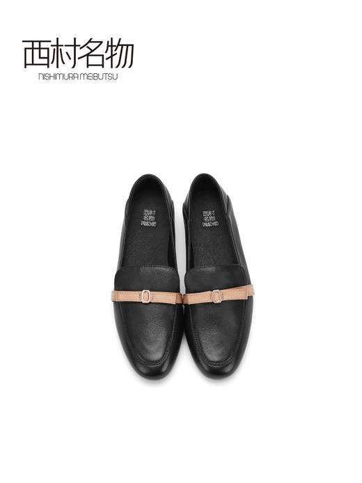 西村名物塔2020春款乐福鞋女低跟通勤简约白色单鞋33061 商品图2