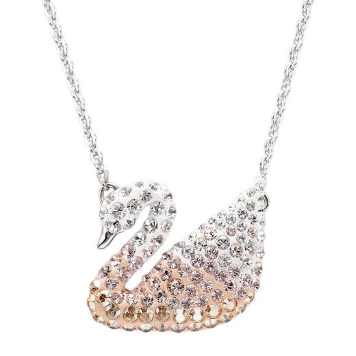 奥地利swarovski施华洛世奇炫彩水晶天鹅项链女锁骨链吊坠礼物5204133