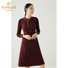 乔万尼秋冬新款A字版型高腰线显瘦设计羊毛呢保暖连衣裙ES4E339 商品缩略图2