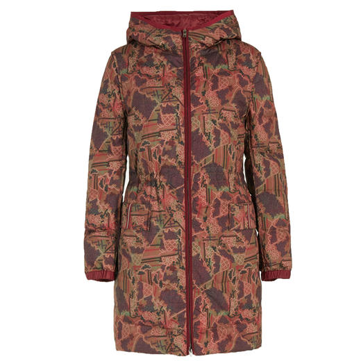 乔万尼串珠印花日式设计抗寒保暖双面穿中长款羽绒服ES4T417 商品图4