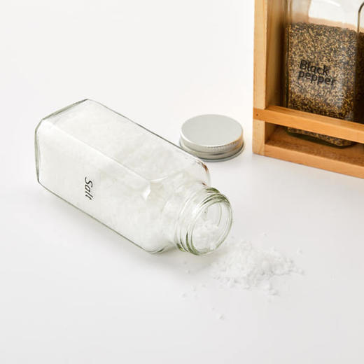 [现代住宅] 新款 韩国 清洁 调味瓶 玻璃瓶8P 木架套装JPY带授权招加盟代理 商品图2