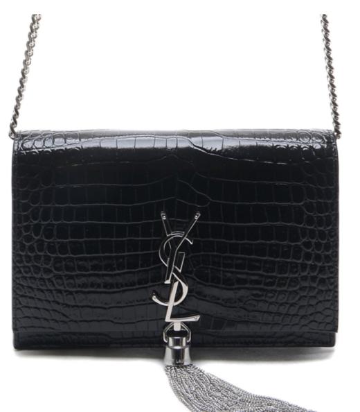 奥莱[圣罗兰] 20FW女士会标流苏斜挎包（452159_DND1N_1000_20F）JPY带授权招加盟代理 商品图0