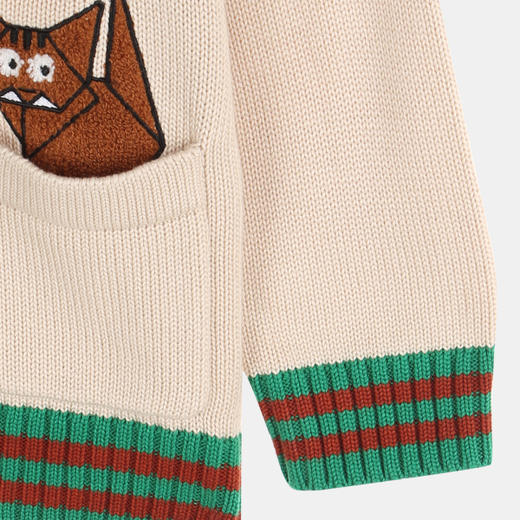 KIDIKIDI [Stereo Vinyls Kids] 儿童双色 猫咪 开襟衫 毛衫JPY带授权招加盟代理 商品图3