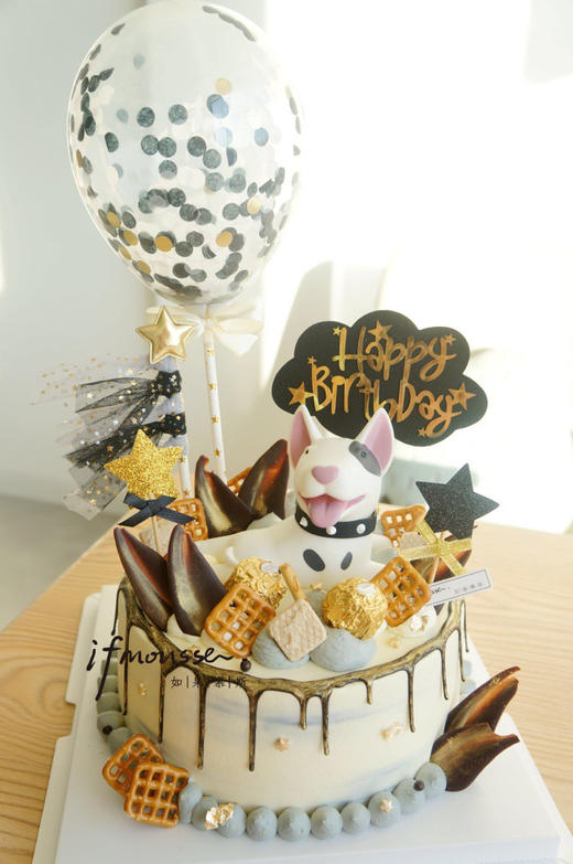 「男士」灰金牛头梗 狗 商品图1