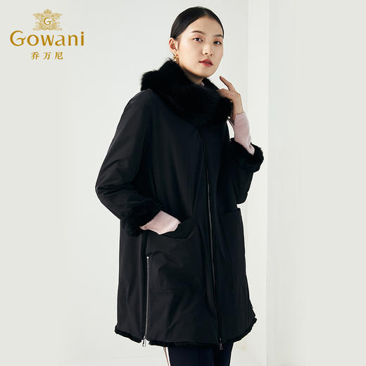 乔万尼秋冬商务雅致风重磅狐狸毛保暖抗寒尼克服派克服ES4N399 商品图3