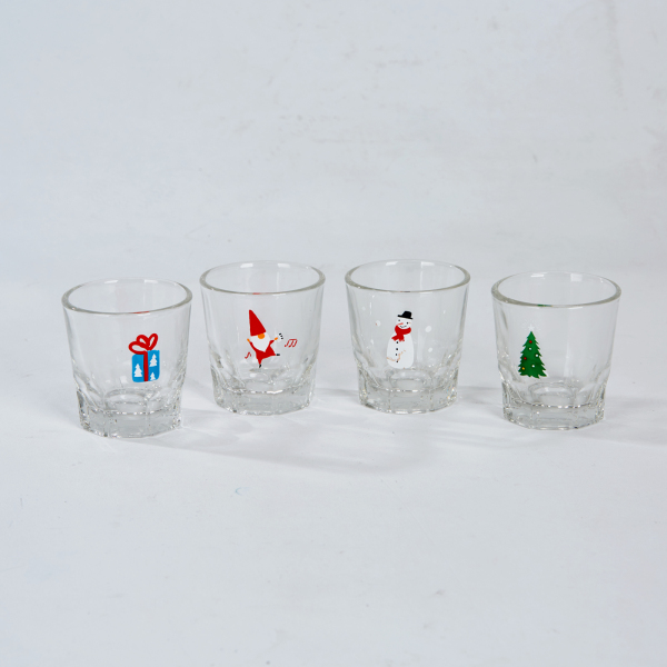 [现代住宅] 新款 圣诞玻璃杯 烧酒杯 4P套装 5CMJPY带授权招加盟代理