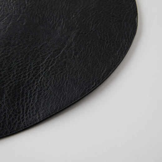[现代住宅] 新款  柔软触感皮革椭圆形餐桌垫 黑色JPY带授权招加盟代理 商品图3