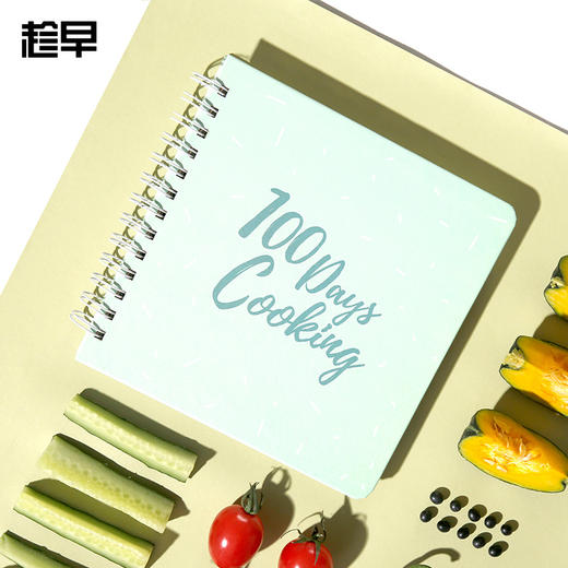 趁早饮食100天管理手册家常菜谱记录笔记本早晚餐饮食健康管理手账本 商品图0
