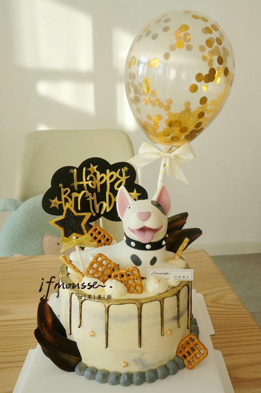 「男士」灰金牛头梗 狗 商品图0