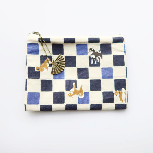 HUJI祤集Komon收纳包插画棋盘格阿柴 商品图0