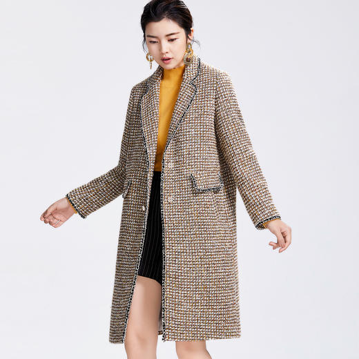 SAINT L’UCK/圣媛女装新中长款毛呢香风合体大衣SA420D51 商品图1