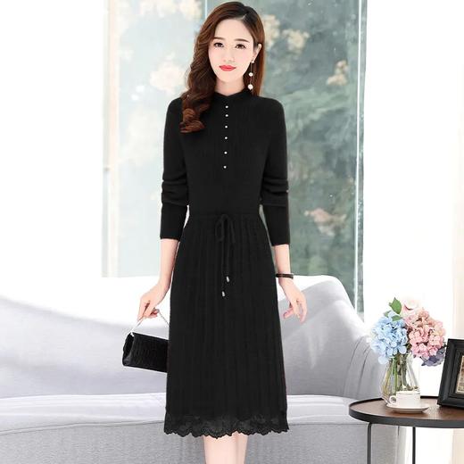 LY96836新款加绒加厚配大衣的内搭打底针织毛衣裙 商品图6