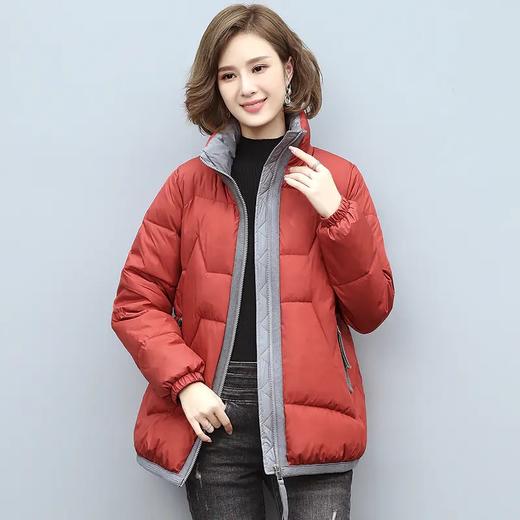 2020冬季新款时尚气质舒适显瘦短款立领棉服 商品图0