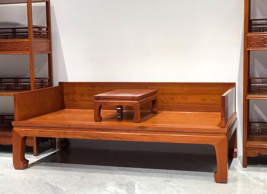 红桥红  家具严选  缅甸花梨（大果紫檀）  【210 直腿三围板 罗汉床两件套】 商品图4