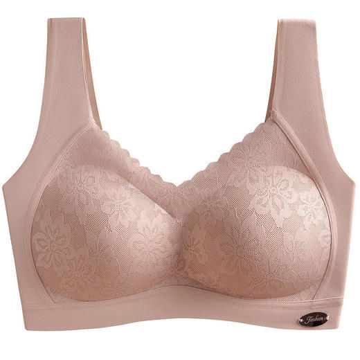 “W”型养护矫正内衣~泰国安心臻享乳胶无痕内衣女蕾丝聚拢运动舒适无感背心式薄款文胸 商品图4