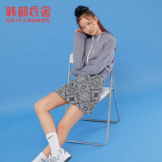 韩都衣舍冬季新款冬天配毛衣半裙高腰A字短款半身裙女IG9330C 商品图2