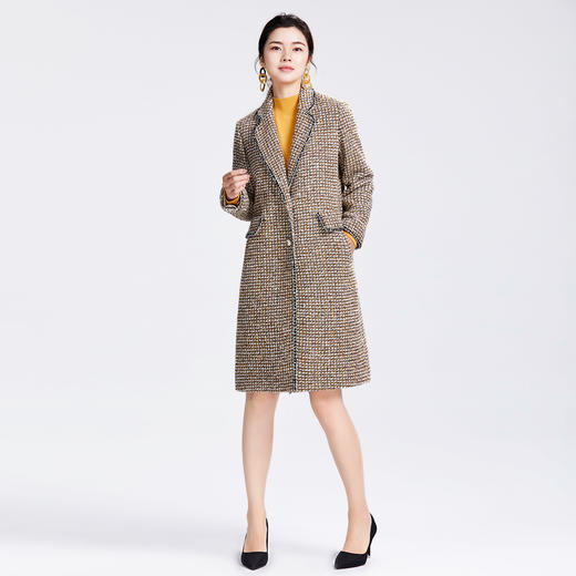 SAINT L’UCK/圣媛女装新中长款毛呢香风合体大衣SA420D51 商品图4