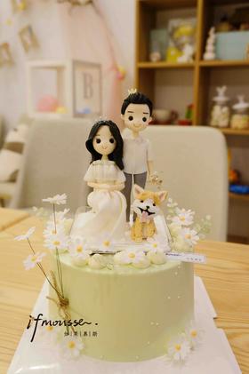 「翻糖定制」奶油蛋糕+翻糖人物定制