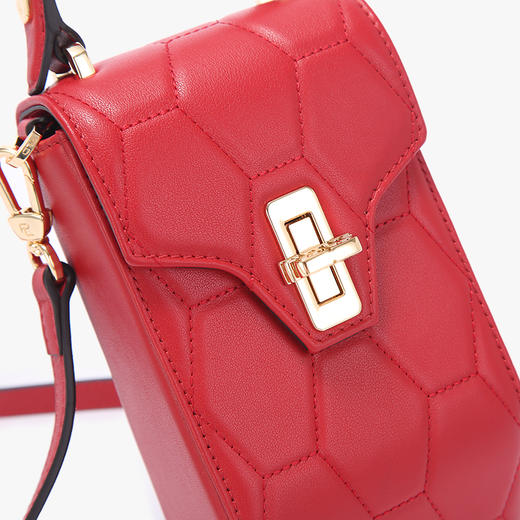 保兰德PLD 手机袋女竖款斜挎迷你小包包菱格链条手机包 商品图4