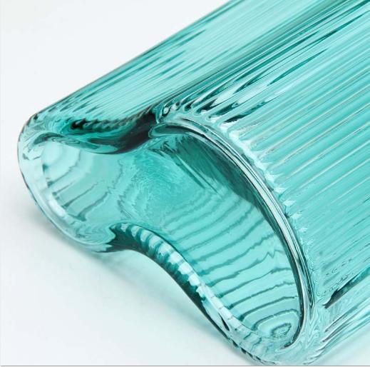 北欧轻奢竖纹玻璃花瓶--1631脚印 商品图4