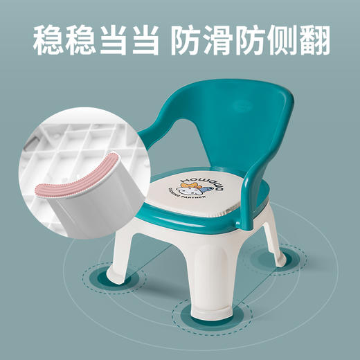 【1-6岁适用，舒适靠背】好娃娃儿童靠背椅子宝宝凳子家用叫叫椅座椅婴儿学坐椅塑料垫脚凳幼儿园男女孩踩脚凳洗手台阶防滑增高双层阶梯小板凳 商品图1
