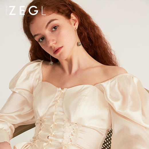 ZEGL复古巴洛克耳环耳坠女气质长款耳夹耳钉高级感2020新款潮耳饰 商品图3