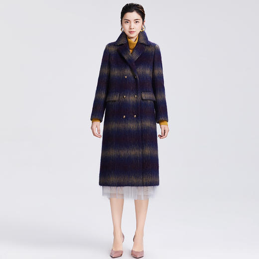 SAINT L’UCK/圣媛女装冬季H型中长款马海毛毛呢大衣SA420D53 商品图2