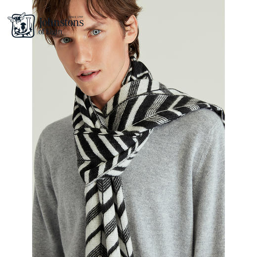 180x50cm 箭簇纹双面宽幅混纺围巾 商品图0