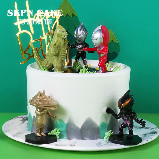 奥特曼儿童生日蛋糕【勇敢打败三个小怪兽】 商品图4