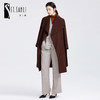圣三利女装 新款纯色羊毛圈纱中长款大翻领毛呢大衣SL2031139 商品缩略图0