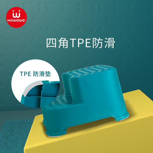 【1-6岁适用，舒适靠背】好娃娃儿童靠背椅子宝宝凳子家用叫叫椅座椅婴儿学坐椅塑料垫脚凳幼儿园男女孩踩脚凳洗手台阶防滑增高双层阶梯小板凳 商品图6