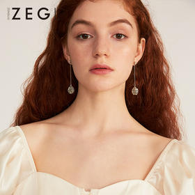 ZEGL复古巴洛克耳环耳坠女气质长款耳夹耳钉高级感2020新款潮耳饰