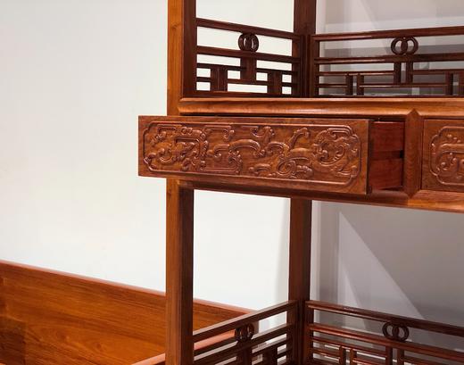 红桥红  家具严选  缅甸花梨（大果紫檀）  【210 直腿三围板 罗汉床两件套】 商品图6