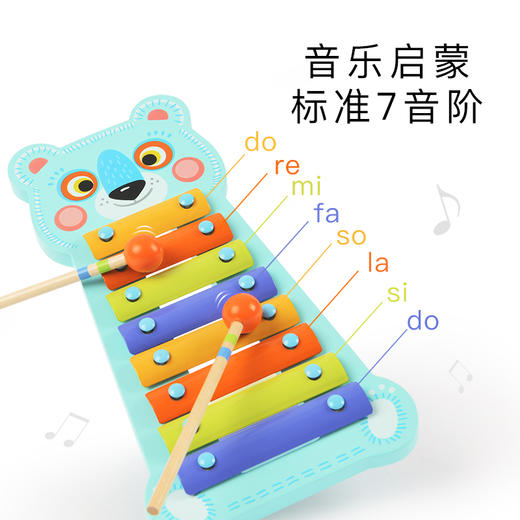 T弥鹿mideer木质小熊敲琴 商品图1