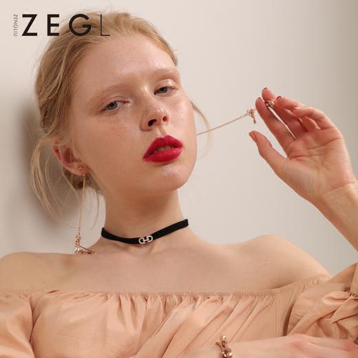 暗黑系choker项链女黑绳皮绳锁骨链短款脖子饰品颈带黑色颈链项圈 商品图1