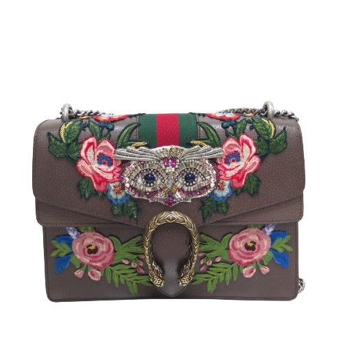 【二手9新】gucci 古驰 刺绣款单肩斜挎包 400235