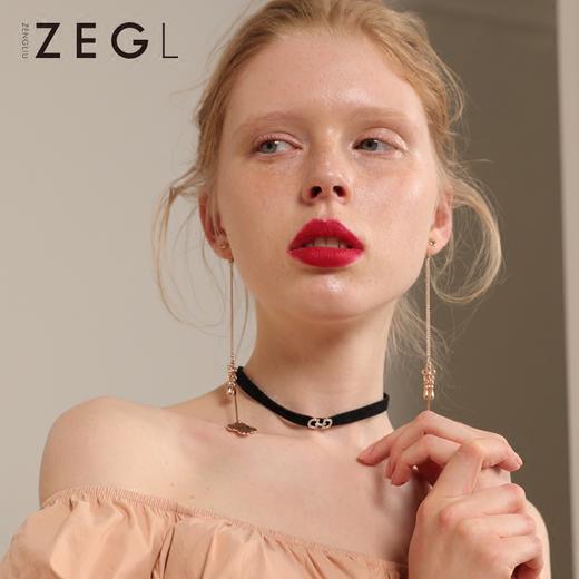 暗黑系choker项链女黑绳皮绳锁骨链短款脖子饰品颈带黑色颈链项圈 商品图2